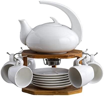 Дървена чаша в европейски стил, подвесная, под формата на лунна светлина, керамични кафе, чай, кетъринг домакински чай (Цвят: бял, размер: както е показано на фигурат?