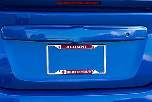 Метална рамка регистрационен номер Indiana University, Bloomington Hoosiers за предната или задната част на превозното средство с официален лиценз (Алумни)