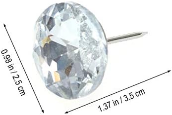 Amosfun Копчета Подложка за Такос Diamond таблата на мебели-Ромбовидная форма на 25 мм Crystal Трайни Пирони Пирони за