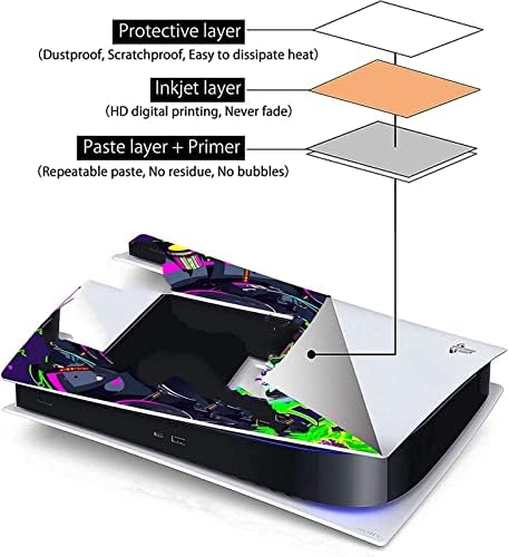 Етикети върху кожата TANMii Аниме Конзола за PS5 Disk Edition 2 Контролер Фолио, Винил Тайна, Трайни и Устойчиви