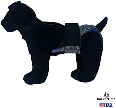 Гащеризон за кучета Barkertime Black on Gingham, Водоустойчив, Защитен от бягство. Премиум-клас, XL, Без дупка за опашката