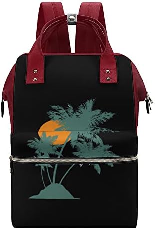 Чанта за Памперси от Палмово Дърво, Раница, Водоустойчива Чанта За Майките, Раница с Голям Капацитет