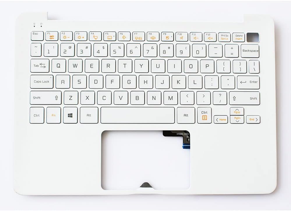 Sunodube Нова Бяла капачка C с американската клавиатура за LG 13Z940 Поставка за ръце с главни Букви
