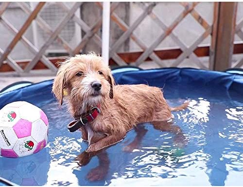Сгъваем басейн за кучета YJDT, Детски басейн за кучета с Трайни Тел обръч, Диаметър 104 см, Височина 30 см