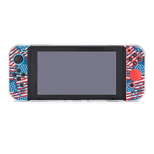 Калъф за Nintendo Switch, Изтъркан Гръндж, Американски Флаг, Комплект от Пет Елементи, Защитен Калъф, Аксесоари