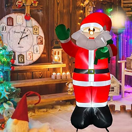 8-Крак Коледен Надуваем Дядо Коледа, Коледен Гигантски Надуваем Дядо коледа, Градинска Надуваема модел на Дядо Коледа с Коледна