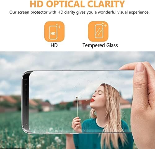 GLBLAUCK [Комплект от 3 теми] Защитно фолио за Samsung Galaxy в а23 5G / 4G от закалено стъкло с висока разделителна способност, без мехурчета, Защита от надраскване, пръстови отпеч