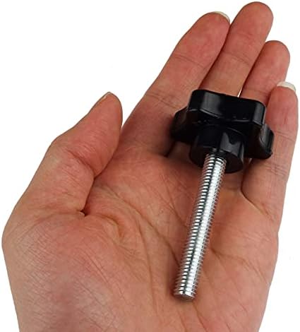 Kasteco 2 Опаковки Черен 8 mm (M8) на Взаимозаменяеми винт за затягане на Звездообразной дръжки (M8 x 20 мм)