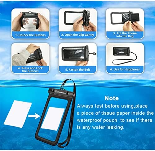 Водоустойчива плажна чанта за телефон на съвсем малък OMMOIRAI, Универсален Водоустойчив калъф за Iphone 13 12 11 Pro