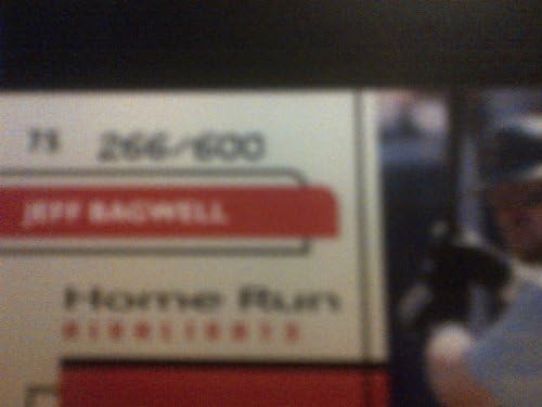 1999 Челленджеры горната палуба (хоумран №34) Джеф Бэгвелл ограничава броя на картите 266/600, карта №75! Хьюстан Астрос
