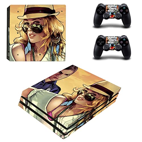 За PS4 ОБИЧАЙНАТА игра Grand GTA Theft And Auto Стикер на корицата на PS4 или PS5 За конзолата PlayStation 4 или 5 и контролери Vinyl Стикер DUC-5674