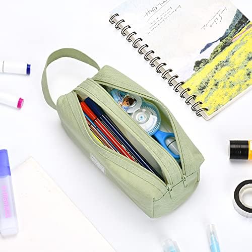 OuMeng Чанта за моливи, джоб за химикалки, по-Голямата Голям Студентски Чанта за канцеларски материали, Държач за Моливи,
