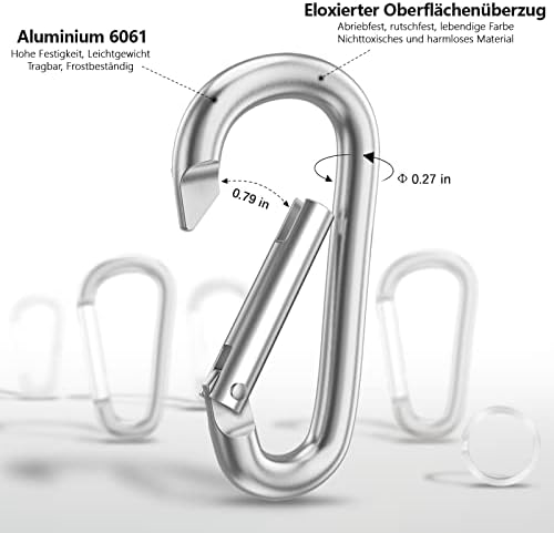 D-образен пръстен за карабина от алуминиева Sprookber 3 , Скоби за закрепване към карабину, Пружинен Защелкивающийся