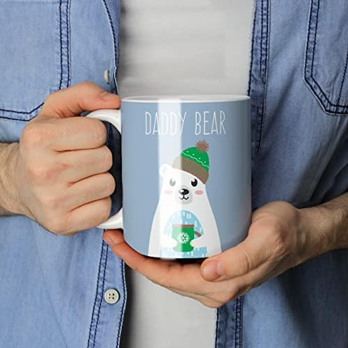 Mug Monster - Персонализиран набор от семейни коледни чаши с образа на бяла мечка и лично име, което е идеално за