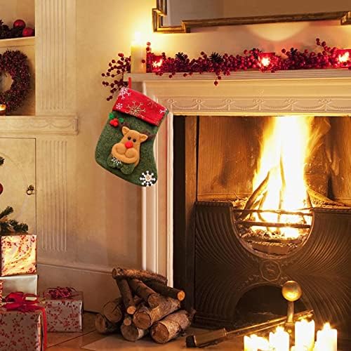 Стари Коледни Висулки Подарък Украса на Шоколади Коледна чанта Подарък за Малки Чорапи Чанта Коледни Чорапи Украса Занаяти