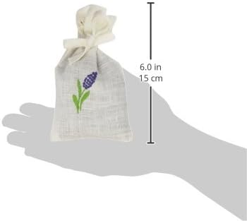 Ленени чанти LinenMe лавандула цвят, 4 7 инча, мръсно бяло, Комплект от 2