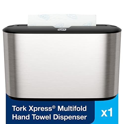 Диспенсер за многослойни кърпи за ръце Tork Xpress на масата H2, Неръждаема стомана, 302030 & Xpress Extra Soft за многослойни