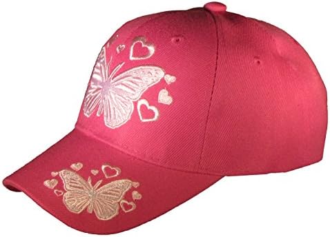 Детска Младежка шапка Altis Apparel с Розова пеперуда - бейзболна шапка