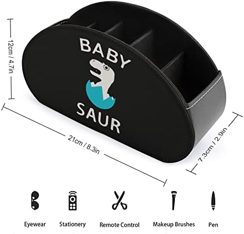 Baby Saur От Изкуствена Кожа Притежателя на Дистанционното Управление Настолен Органайзер За Съхранение Кутия с 5 Отделения