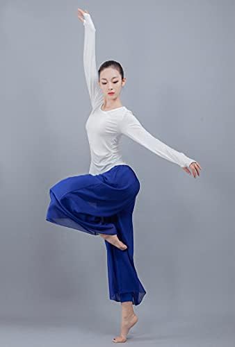 Дамски Мрежести Панталони Свободно за Намаляване на китайски Традиционни Танци Angcoco с Широки Штанинами