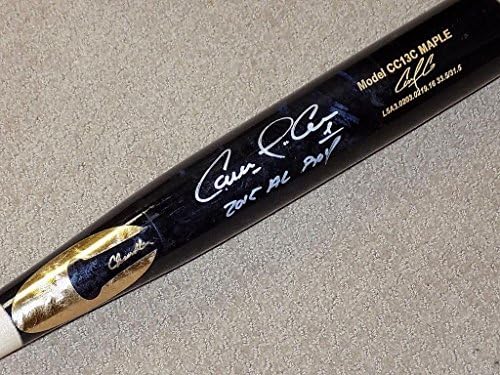Използвана Прилеп Карлос Кореа Мэйпла Чендлера с Автограф Хюстън Астрос PSA GU 10 - MLB Използвани прилепи С Автограф