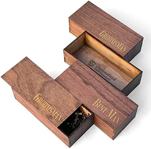 Персонализирана Подарък Кутия с Надпис Co за Подарък на Сватбени партита, Юбилей (Bestman), Дърво