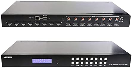 AVI 8х8 HDMI Martix Switcher 4K @ 60Hz с IR аудиоинтерфейсом SPDIF Поддържа HDMI2.0 HDCP 2.2/1.4, EDID, DTS, Dolby HD 3D
