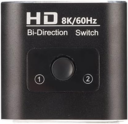 Преминете на мултимедиен интерфейс 8K HD, Двупосочен превключвател HD Video Splitter 2 в 1 или 1 в 2 изхода, 60 Hz при 8K, 120 Hz при 4K, за конвертиране на видео