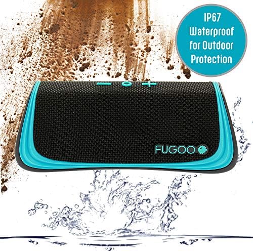 FUGOO Sport - Преносим Здрава безжична колона Bluetooth, водоустойчив, с дълъг живот на батерията до 40 часа (черна
