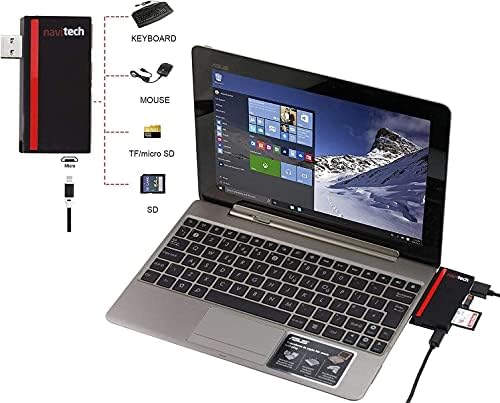 Navitech 2 в 1 Лаптоп /Таблет USB 3.0/2.0 на Адаптер-hub /Micro USB Вход с устройство за четене на карти SD/Micro