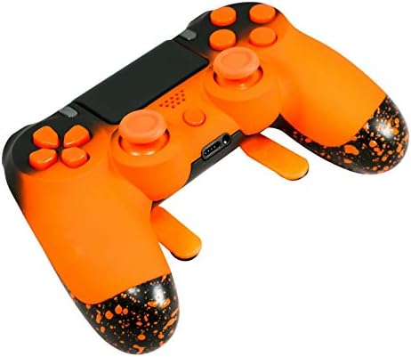 Оранжев контролер PS4 Elite с персонализирани подложки за Fortnite, COD Modern Warfare, Ограничители на задействане,