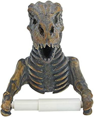 Дизайнерски Държач За Тоалетна Хартия За Баня С Виртуален Скелет На Динозавър Toscano T. Rex