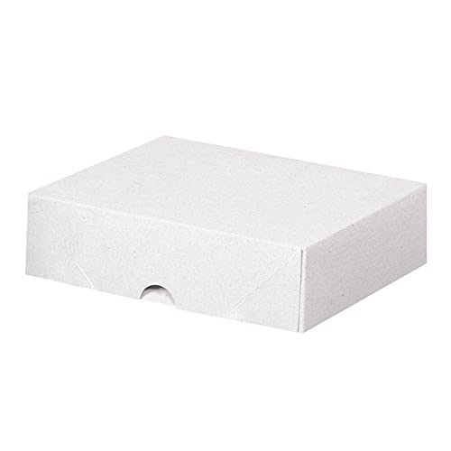 Кутии за канцеларски материали Aviditi, състоящ се от две части, 6 x 7 x 2, Бели, опаковка от 200 броя, за канцеларски