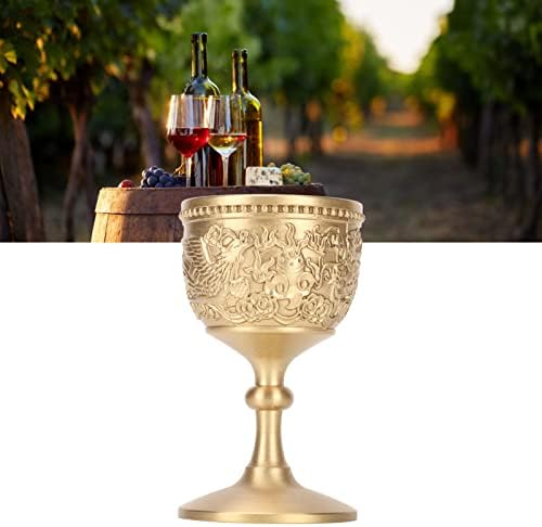 Златна купа, твърди и издръжливи на месинг чаша вино в ретро стил, за парти
