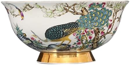 SEIJY 2 Купа със златен модел емайлирани птици от колекции на антични порцеланови купички (Цвят: A, размер: 15,5x8