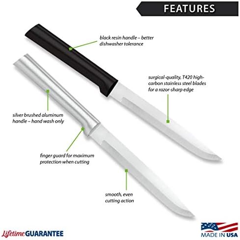 Нож универсален нож за стек STAS Cutlery Със Смола от неръждаема стомана, Направено в САЩ, 8-5 /8 инча, Черна дръжка