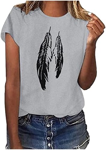 Женска Тениска С Изображение на Животни, Тениска с Стрекозой, Блузи, Забавна Сладка Туника С Къс Ръкав, Риза 2023