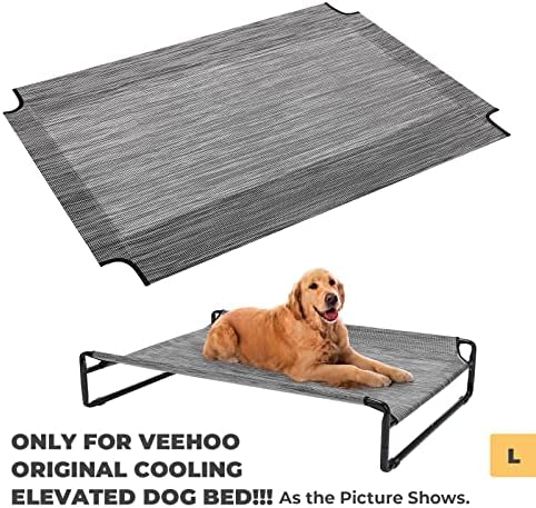 Veehoo Голяма Оригиналната Охлаждаща Повдигнати Замяна покриване на легла за кучета, Защитен От Дъвчене Замяна