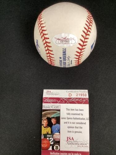 Фил Риццуто Подписа бейзболен автограф MLB йорк Янкис HOF 94 Надпис JSA NY - Бейзболни топки с автографи