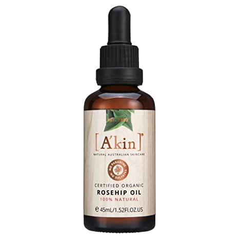 Сертифицирано органично масло от шипка A ' kin 45 мл - Предотвратява появата на признаците на стареене и помага за намаляване на появата на бръчки.