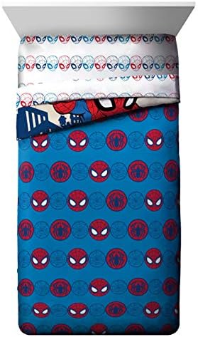 Комплект спално бельо Marvel Super Hero Приключения Go Спайди от 4 теми за двама - Включва Обръща одеяло и комплект