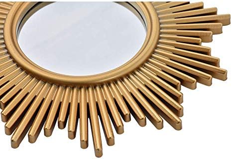 Малки Стенни Огледала Декоративен Комплект от 3 теми за Хол |Златни Кръгли Огледала за Декора на стените Спални| Кръгло