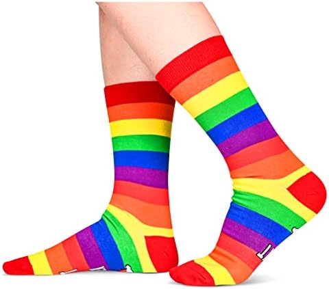 Чорапи HAPPYPOP Гордост за Жени, Мъжки Чорапи ЛГБТК, Подаръци за Лесбийки, Подаръци за Гейовете, Забавни Шарени Чорапи,