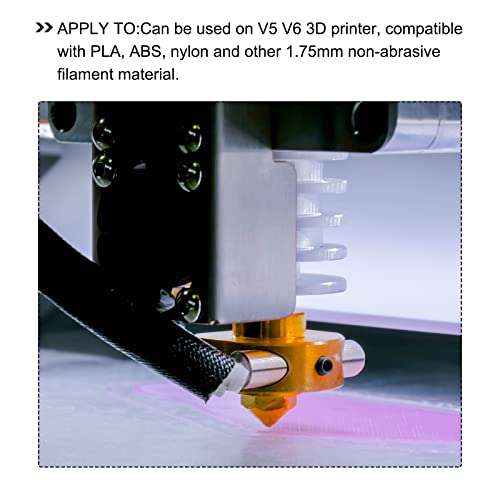Дюза за 3D-принтер METALLIXITY (M6x0,5 мм) 4 бр., Оборудване с дюзи от неръждаема Стомана - за 3D-принтер V5 V6