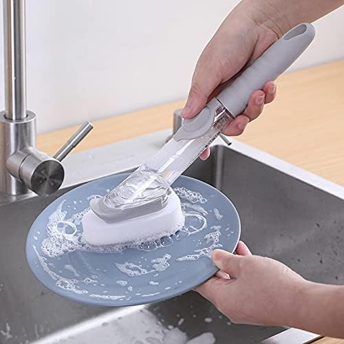 Четка за миене на тенджери NA Автоматична Четка за миене на тенджери с добавянето на Течности Домакински Съдове Четка С дълга