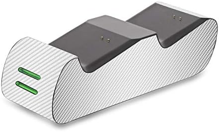 Кожата MightySkins е Съвместим със зарядно устройство за контролер Fosmon Xbox - Бяло въглеродни влакна | Защитно, здрава и