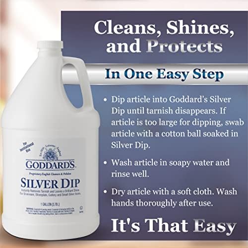 Goddard's Silver Cleaner Dip – Препарат за почистване на сребърни бижута от труднодостъпни сребърни плочи, прибори