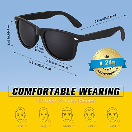 CGID Ретро Поляризирани Слънчеви очила за Мъже и Жени, Леки Слънчеви очила с защита от UV400