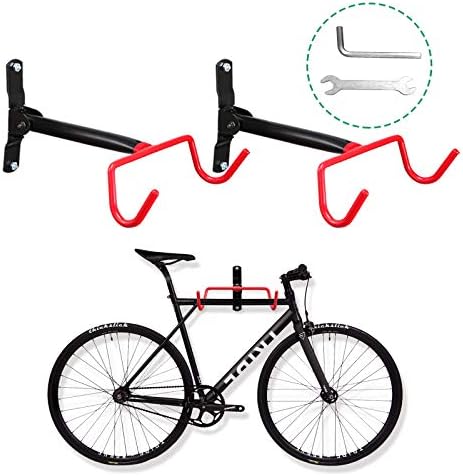 Voilamart велосипедна закачалка за монтиране на стена, велосипедна стойка за гараж, хоризонтална велосипедна стойка, кука за
