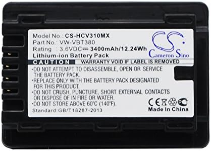 Cameron Sino Нов взаимозаменяеми батерия, годни за Panasonic HC-250EB, HC-550EB, HC-727EB, HC-750EB, HC-770EB, HC-989, HC-V110, HC-V110GK, HC-V110MGK, HC-V130, HC-V210, HC-V210GK, HC-V210M (3400 mah/12.24 Wh)